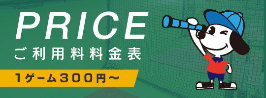 PRICE ご利用料料金表 1ゲーム300円～